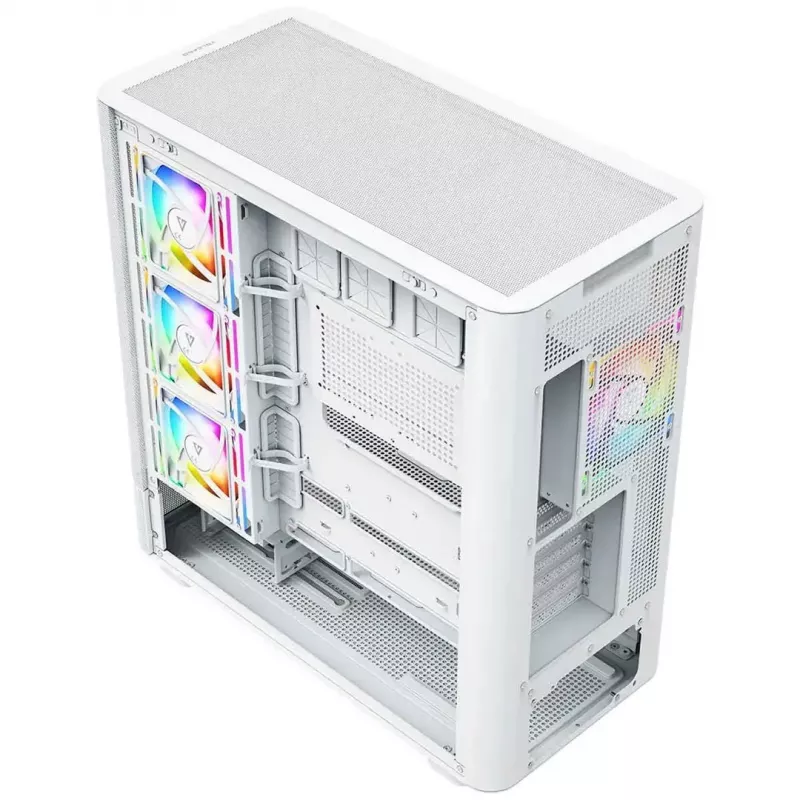 MODECOM VOLCANO AQ400 ARGB MIDI Tower Computergehäuse, weiß