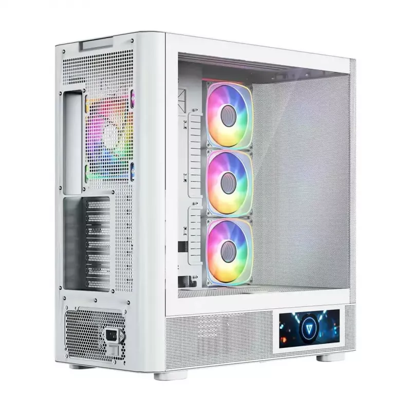 MODECOM VOLCANO AQ400 ARGB MIDI Tower Computergehäuse, weiß