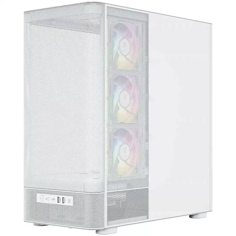 MODECOM VOLCANO AQ400 ARGB MIDI Tower Computergehäuse, weiß