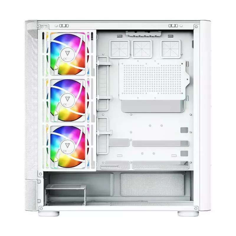 MODECOM VOLCANO AQ400 ARGB MIDI Tower Computergehäuse, weiß
