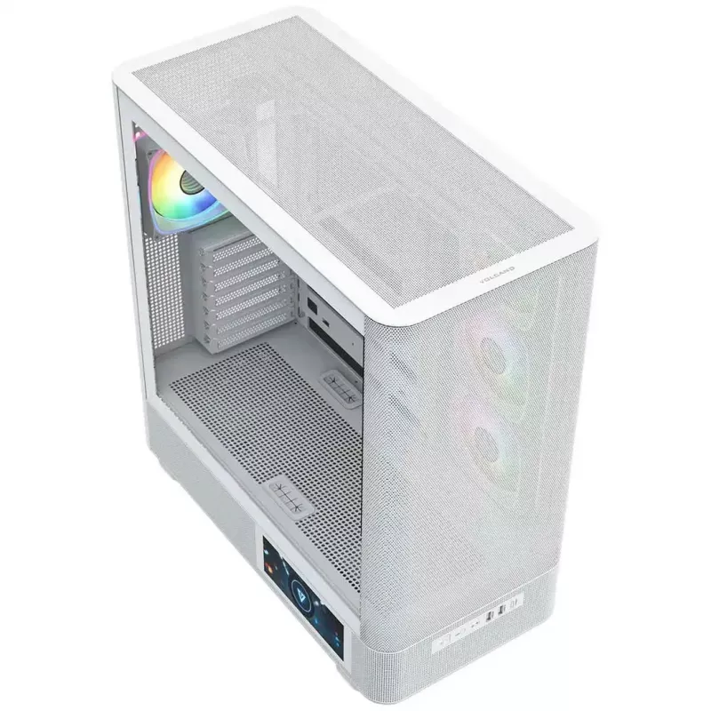 MODECOM VOLCANO AQ400 ARGB MIDI Tower Computergehäuse, weiß