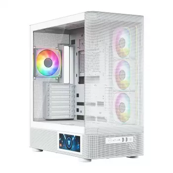 MODECOM VOLCANO AQ400 ARGB MIDI Tower Computergehäuse, weiß