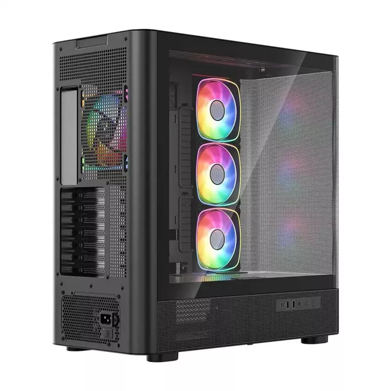 Computergehäuse MODECOM VOLCANO AQ500 ARGB MIDI schwarz