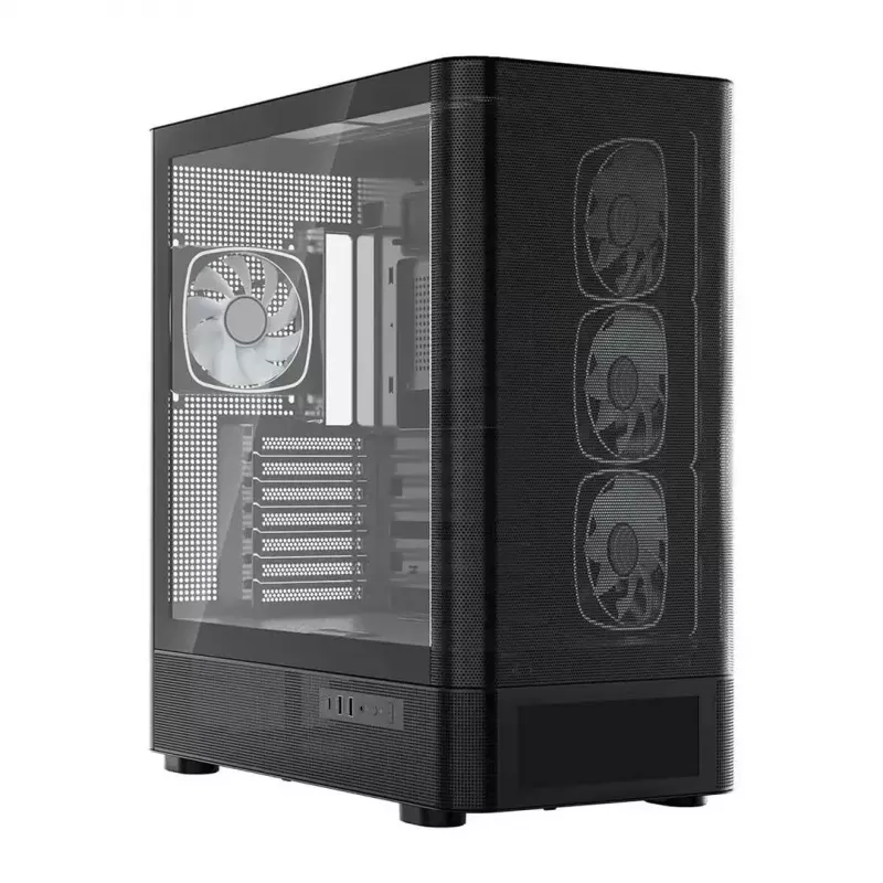 Computergehäuse MODECOM VOLCANO AQ500 ARGB MIDI schwarz