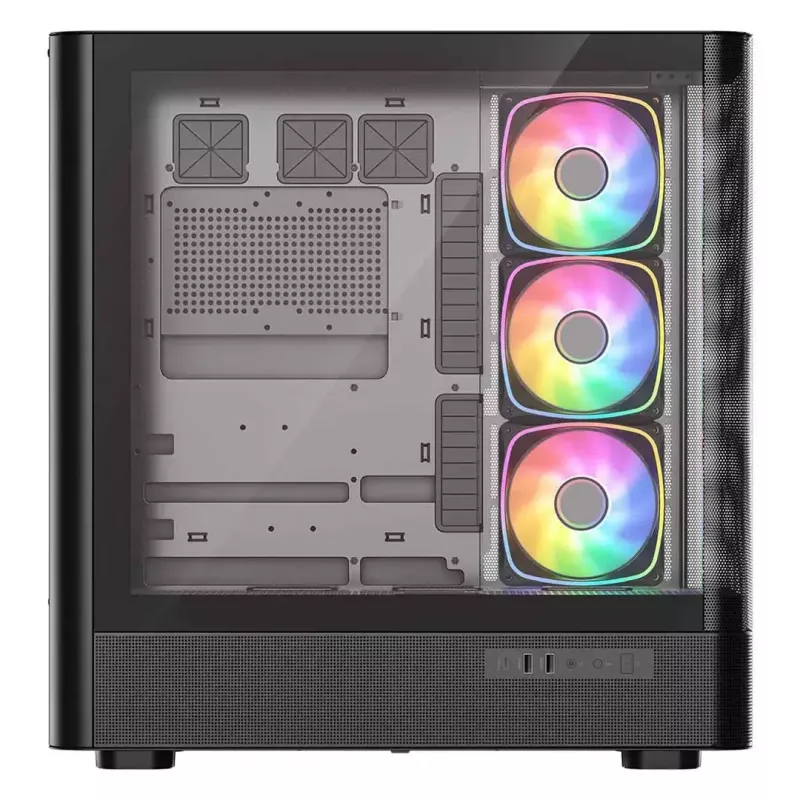 Computergehäuse MODECOM VOLCANO AQ500 ARGB MIDI schwarz