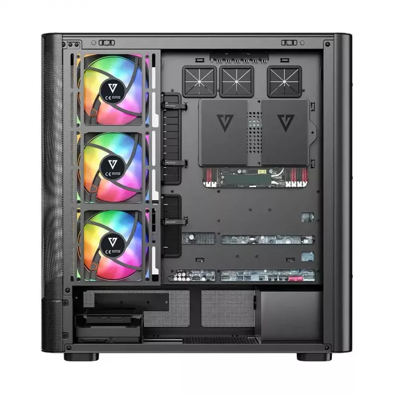 Computergehäuse MODECOM VOLCANO AQ500 ARGB MIDI schwarz
