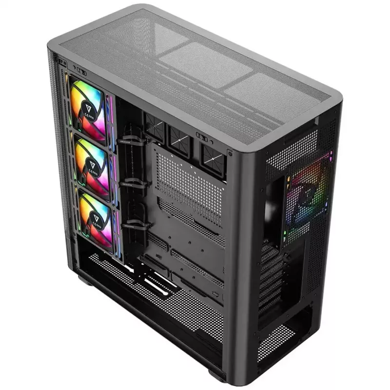 Computergehäuse MODECOM VOLCANO AQ500 ARGB MIDI schwarz