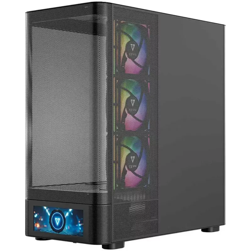 Computergehäuse MODECOM VOLCANO AQ500 ARGB MIDI schwarz