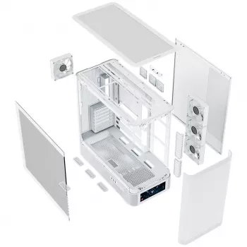 Computergehäuse MODECOM VOLCANO AQ500 ARGB MIDI weiß