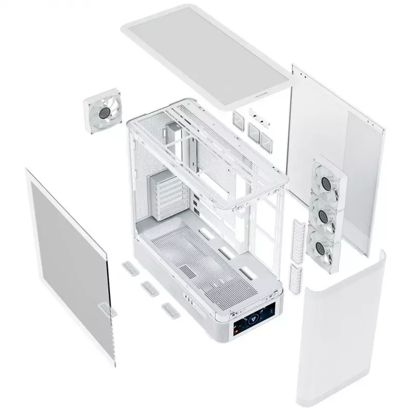 Computergehäuse MODECOM VOLCANO AQ500 ARGB MIDI weiß