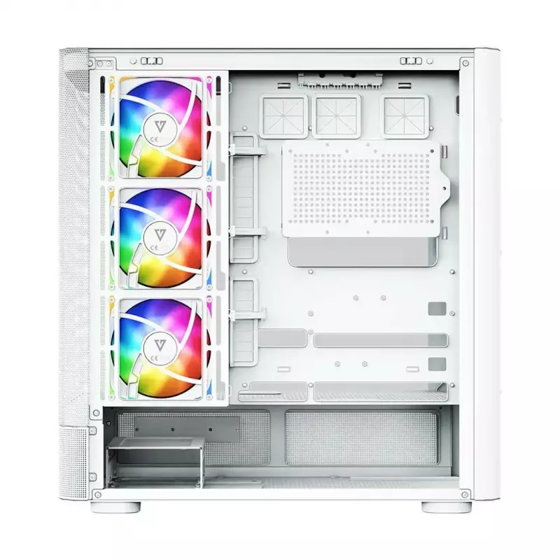 Computergehäuse MODECOM VOLCANO AQ500 ARGB MIDI weiß