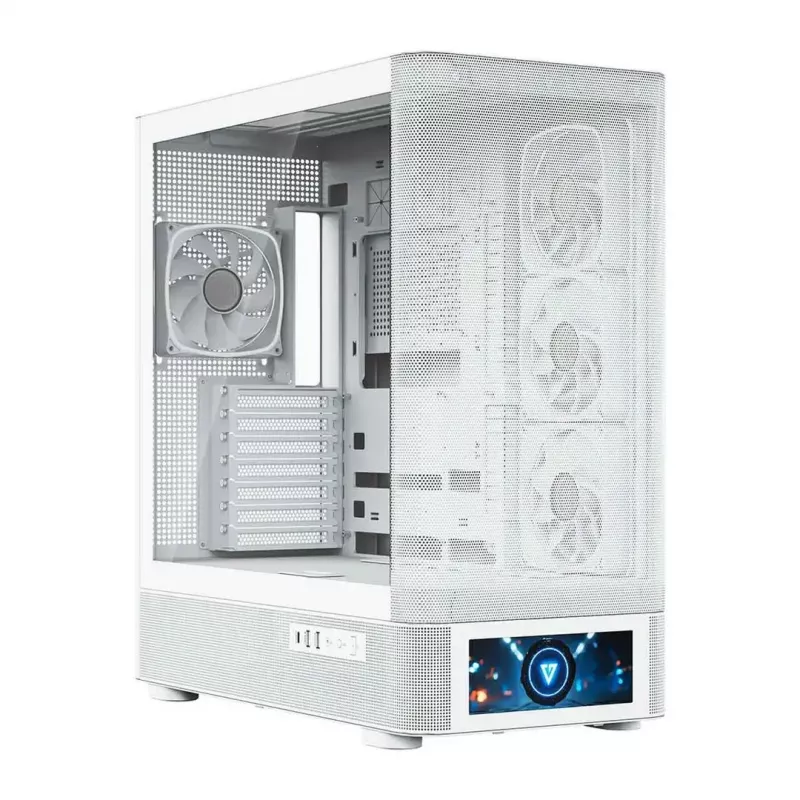 Computergehäuse MODECOM VOLCANO AQ500 ARGB MIDI weiß