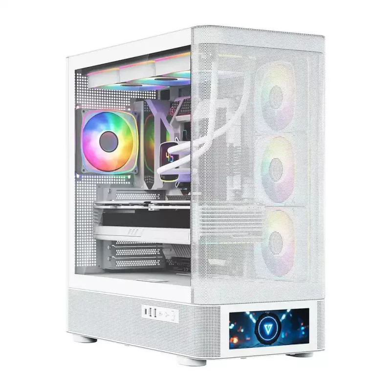 Computergehäuse MODECOM VOLCANO AQ500 ARGB MIDI weiß