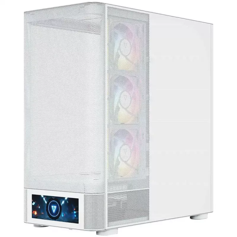 Computergehäuse MODECOM VOLCANO AQ500 ARGB MIDI weiß