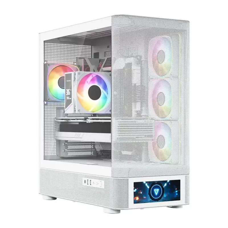 Computergehäuse MODECOM VOLCANO AQ500 ARGB MIDI weiß