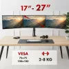 Monitorhalterung MACLEAN MC-137 — Gasdruckfeder, für 3 Monitore 17 Zoll–27 Zoll, je 2–8 kg, schwarz