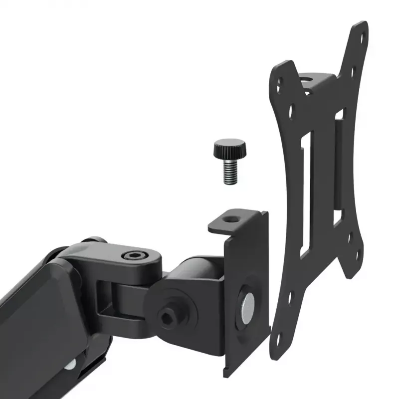 Monitorhalterung MACLEAN MC-137 — Gasdruckfeder, für 3 Monitore 17 Zoll–27 Zoll, je 2–8 kg, schwarz