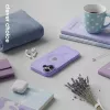 Crong Hybrid Matte Magnetic MagSafe Hülle für iPhone 17 — Transluzentes Lavendel, PC+TPU