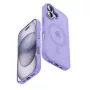 Crong Hybrid Matte Magnetic MagSafe Hülle für iPhone 17 — Transluzentes Lavendel, PC+TPU