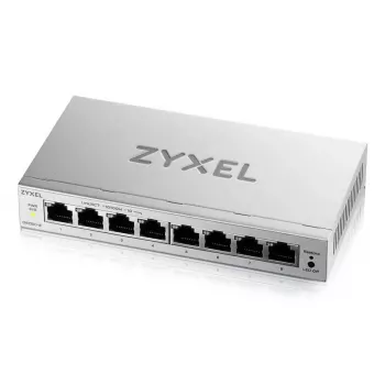 Managed L2 Gigabit Ethernet Switch Zyxel GS1200-8V3 — 8x RJ-45 10/100/1000, 16 Gbit/s, MAC 4000, Desktop, grau