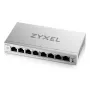 Managed L2 Gigabit Ethernet Switch Zyxel GS1200-8V3 — 8x RJ-45 10/100/1000, 16 Gbit/s, MAC 4000, Desktop, grau