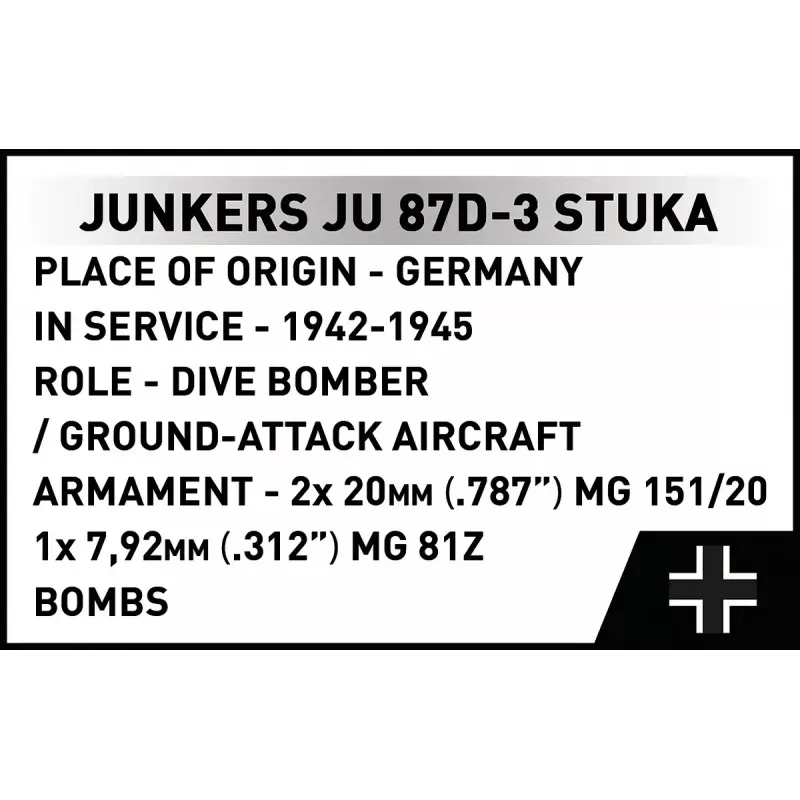 Cobi Blocks Junkers JU 87D-3 Stuka Bauset 556 Teile