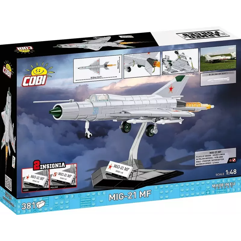 Konstruktionsblöcke Cobi MiG-21 MF 381-Blöcke-Set – Spielzeugmodell zum Bauen