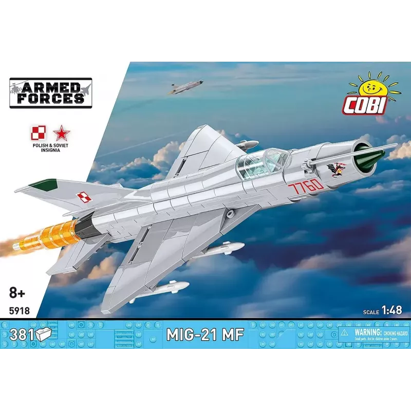 Konstruktionsblöcke Cobi MiG-21 MF 381-Blöcke-Set – Spielzeugmodell zum Bauen