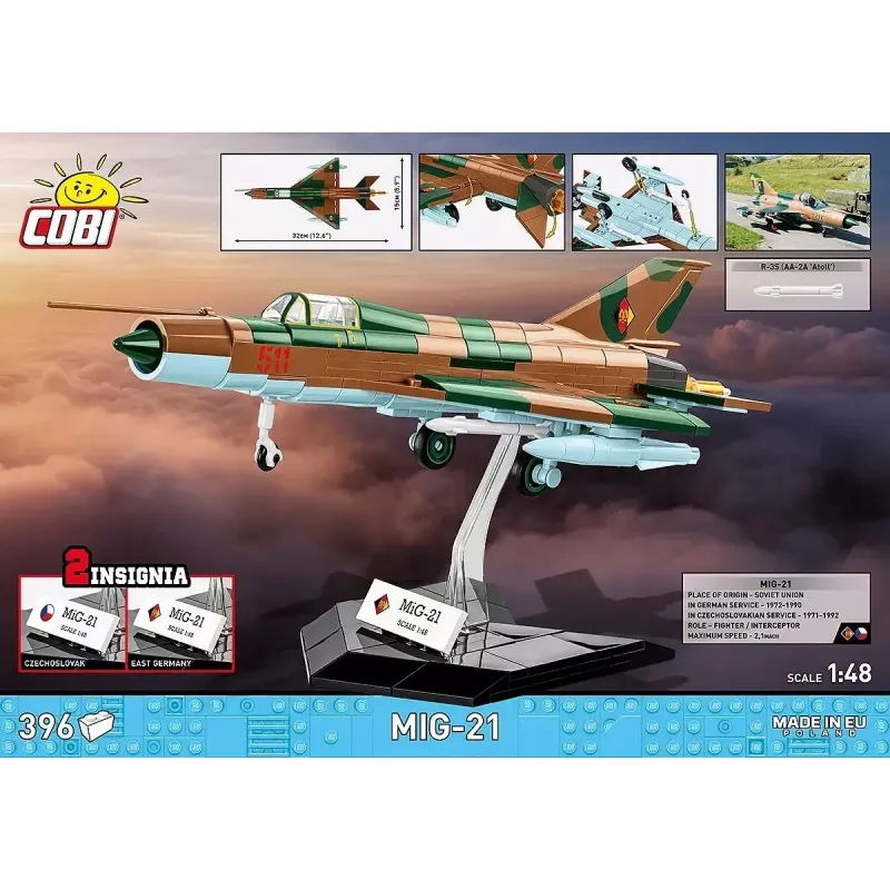 Cobi MiG-21 Modellbausatz 396 Teile – Cobi Blocks Konstruktionsset
