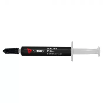 Wärmeleitpaste SAVIO TG-01 2G — Wärmeleitfähigkeit 4,7 W/m·K, 2 ml, grau/schwarz