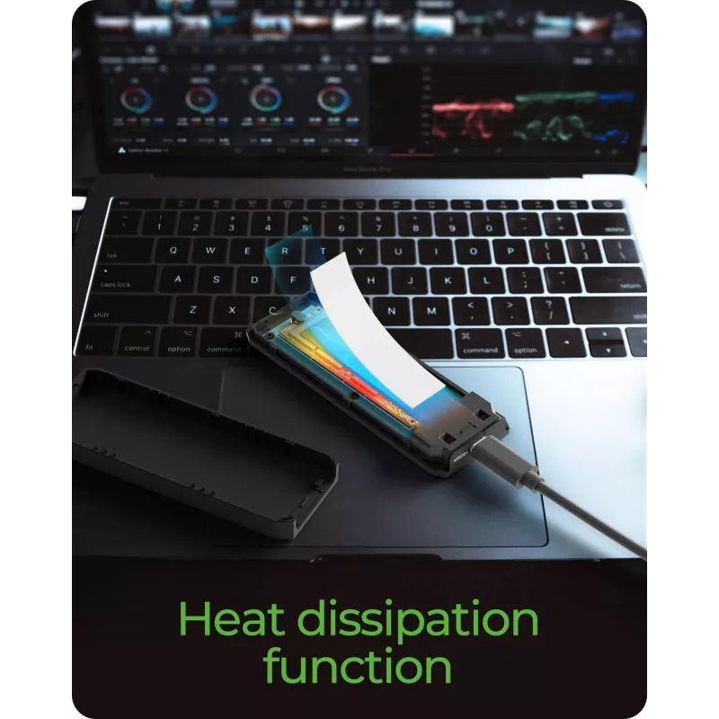 ICY BOX M.2 NVMe SSD-Gehäuse mit USB 3.2 Gen 2 Type-C und RGB-Beleuchtung