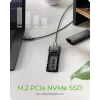 ICY BOX M.2 NVMe-Gehäuse mit USB 3.2 Gen 2 Type-C, SSD-Gehäuse, M.2, PCI Express, 10 Gbit/s, Hot-Swap, Schwarz