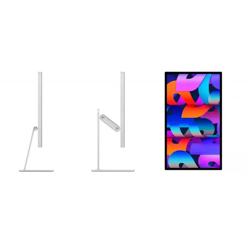 Monitor Apple Studio Display 27 Zoll 5K Ultra HD LED — Standardglas, neigbarer Standfuß, 5120×2880, integrierte Lautsprecher, USB-Hub, Silber