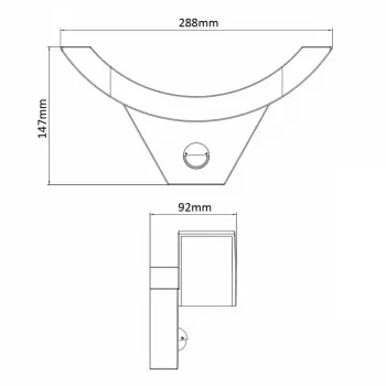 Tischlampe MACLEAN MCE290B LED Infrarot 800 lm, einstellbares Licht, Touch-Steuerung