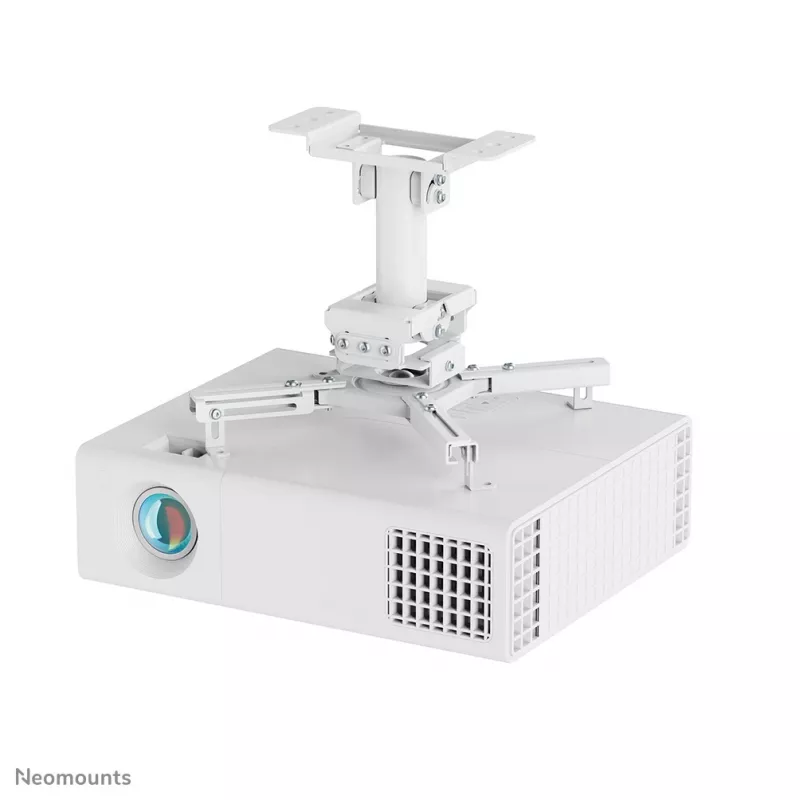 Deckenprojektorhalterung Neomounts CL25-530WH1 — voll beweglich, max. Belastung 45 kg, Höhe 25,5 cm, weiß