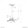 Neomounts CL25-540WH1 Beamer-Deckenhalterung – h 60,5–90,5 cm – einfache Montage – voll beweglich