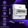 Drehstromzähler QOLTEC 50980 — 400 V, 100 A mit Reset