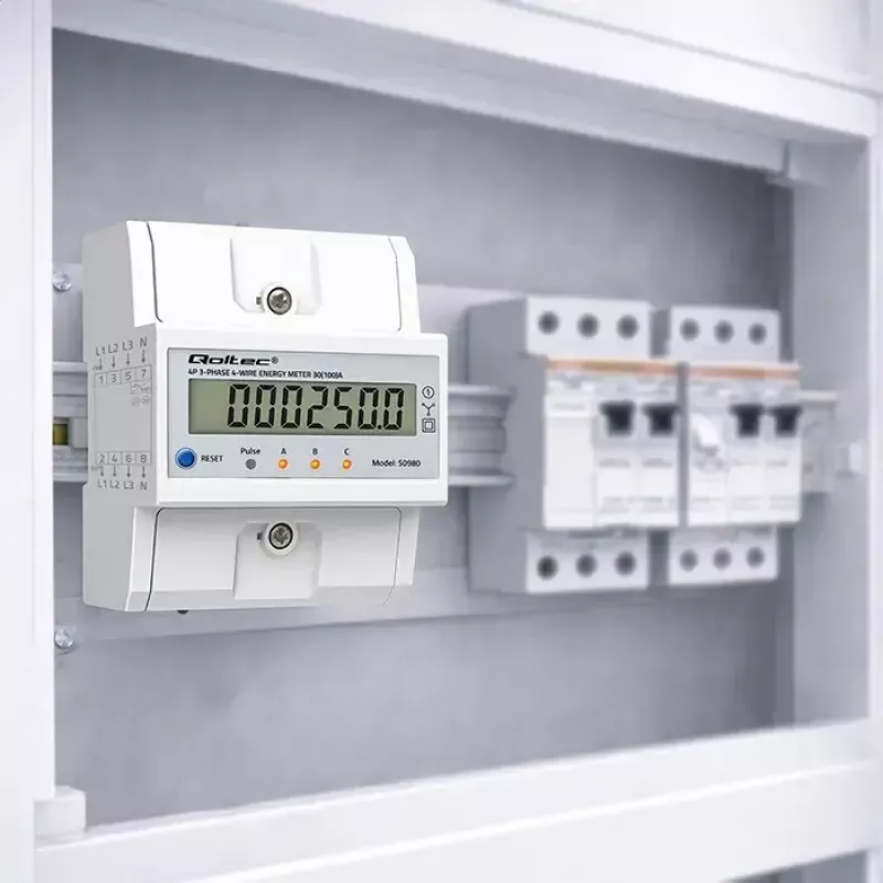 Drehstromzähler QOLTEC 50980 — 400 V, 100 A mit Reset