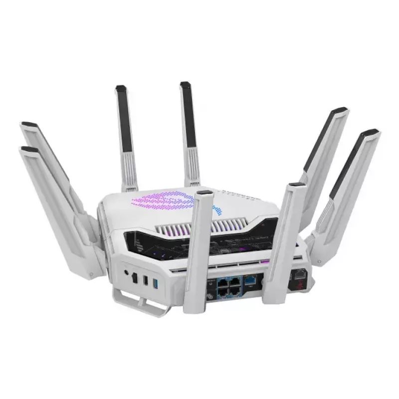 ASUS ROG Rapture GT-BE19000AI WLAN-Router 10 Gigabit Ethernet Tri-Band (2,4 GHz / 5 GHz / 6 GHz) Weiß