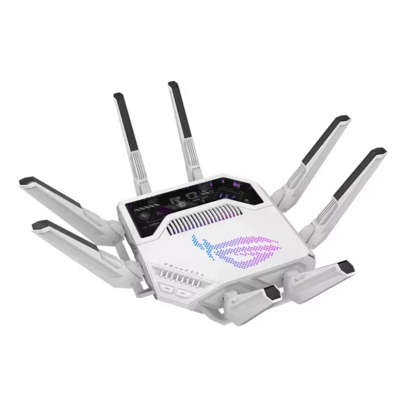 ASUS ROG Rapture GT-BE19000AI WLAN-Router 10 Gigabit Ethernet Tri-Band (2,4 GHz / 5 GHz / 6 GHz) Weiß