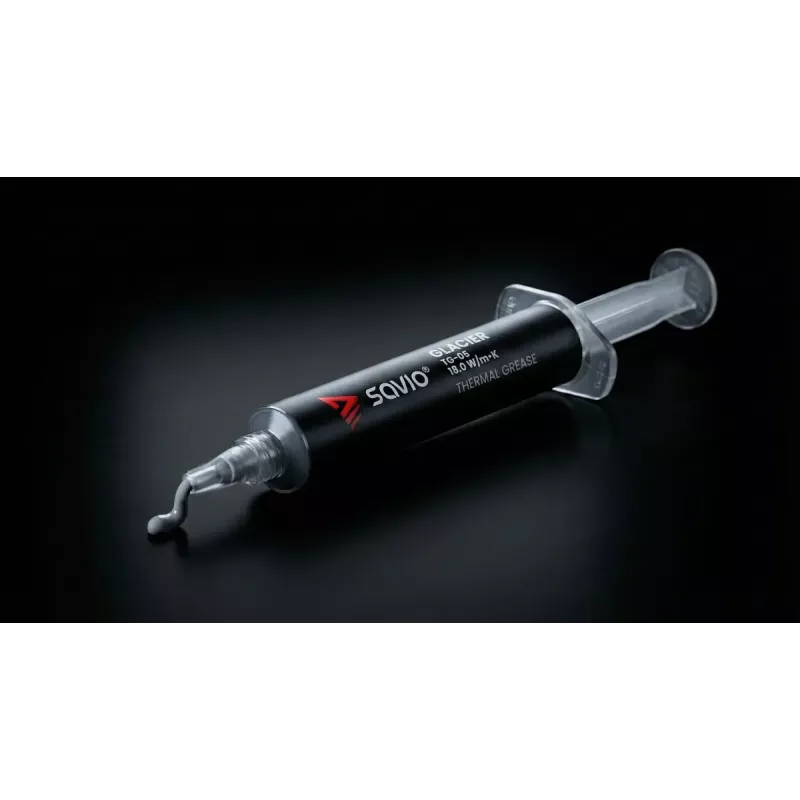 Wärmeleitpaste SAVIO TG-05 1 g — Wärmeleitfähigkeit 18 W/m·K, grau, Dichte 2,6 g/cm³
