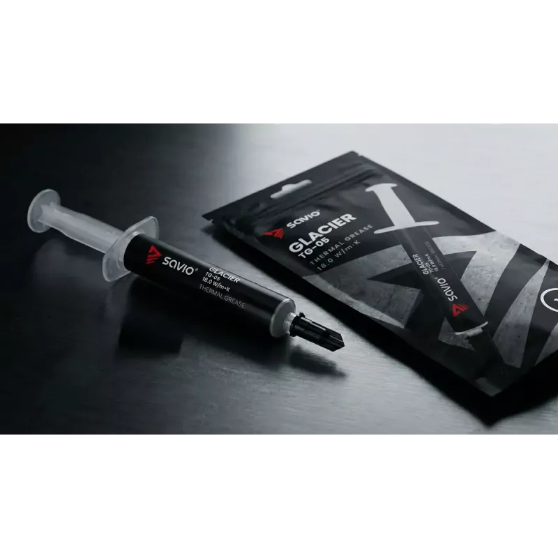 Wärmeleitpaste SAVIO TG-05 2g — Wärmeleitfähigkeit 18 W/m·K, 2 ml