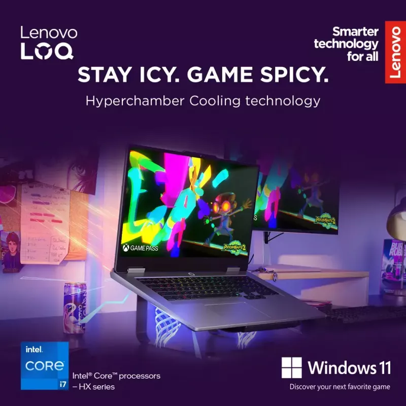 Laptop Lenovo LOQ 17IRX10 17,3 Zoll FHD IPS i7-13650HX 16 GB DDR5 1 TB SSD NVIDIA GeForce RTX 5060 8 GB Windows 11 Home Luna Grey