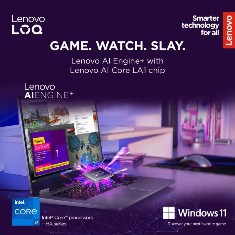 Laptop Lenovo LOQ 17IRX10 17,3 Zoll FHD IPS i7-13650HX 16 GB DDR5 1 TB SSD NVIDIA GeForce RTX 5060 8 GB Windows 11 Home Luna Grey
