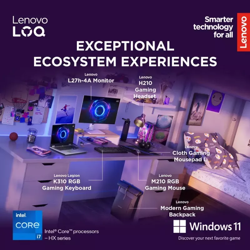 Laptop Lenovo LOQ 17IRX10 17,3 Zoll FHD IPS i7-13650HX 16 GB DDR5 1 TB SSD NVIDIA GeForce RTX 5060 8 GB Windows 11 Home Luna Grey