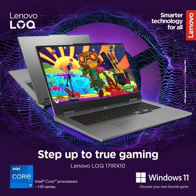 Laptop Lenovo LOQ 17IRX10 17,3 Zoll FHD IPS i7-13650HX 16 GB DDR5 1 TB SSD NVIDIA GeForce RTX 5060 8 GB Windows 11 Home Luna Grey
