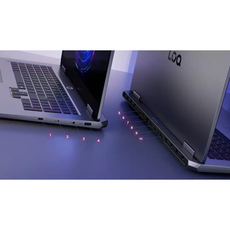 Laptop Lenovo LOQ 17IRX10 17,3 Zoll FHD IPS i7-13650HX 16 GB DDR5 1 TB SSD NVIDIA GeForce RTX 5060 8 GB Windows 11 Home Luna Grey