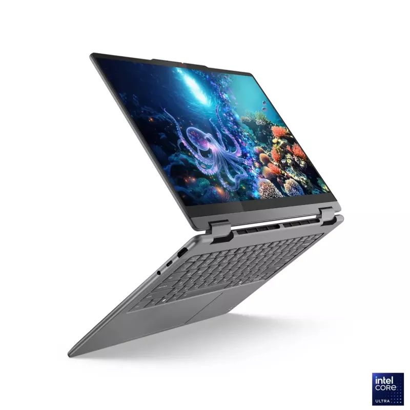 Lenovo Yoga 7 2-in-1 14ILL10 | Luna Grey | 14 Zoll | OLED | Touchscreen | WUXGA | 1920 x 1200 Pixel | Intel Core Ultra 7 | 256V | 16 GB | Verlötet LPDDR5x | Solid-State-Drive-Kapazität 512 GB | Intel Arc Graphics 140V | Windows 11 Home | 802.11be | Bluetooth-Version 5.4 | Tastatursprache Englisch | Tastatur hintergrundbeleuchtet | Garantie 24 Monat(e) | Akkugarantie 12 Monat(e)