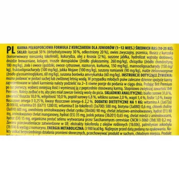 Brit Premium by Nature Junior Medium Chicken Trockenfutter für Hunde 15 kg