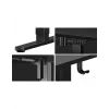 Gerader Gaming-Schreibtisch Huzaro Hero 8.2 Schwarz MDF rechteckig 1200x600 mm, höhenverstellbar 720–1180 mm, 80 kg Tragkraft